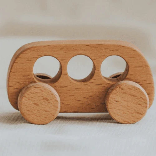 Wooden Toy Cars for Toddlers – 4-Piece Handmade Vehicle Set
